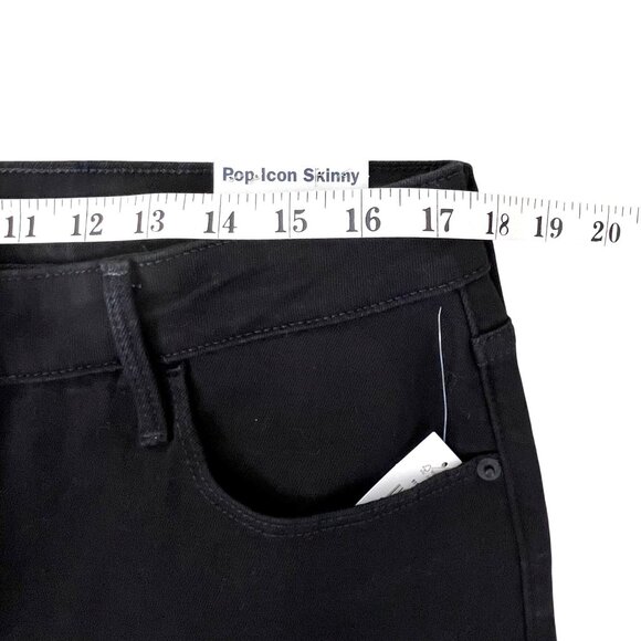 Old Navy Womens Black Jeans Size 14 Pop Icon Skinny Mid-Rise Denim Stretch NWT - Picture 12 of 15
